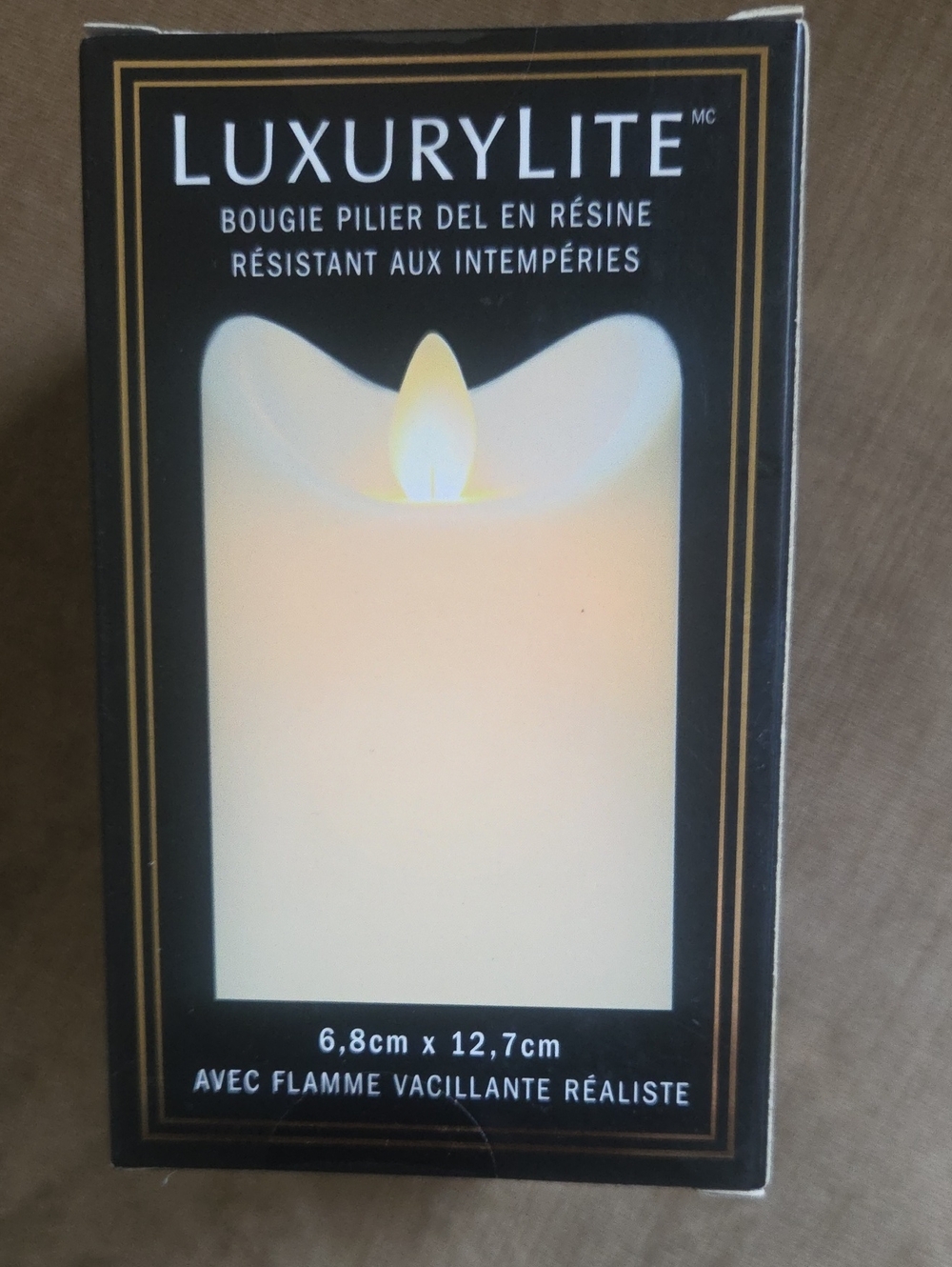 GANZ Cream LED Pillar Candle with Flickering Flame